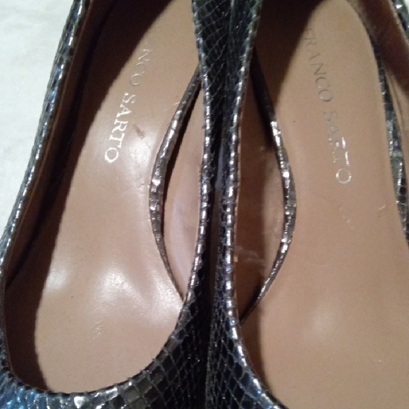 Franco Sarto Metallic Snakeskin Heels - Picture 7 of 7